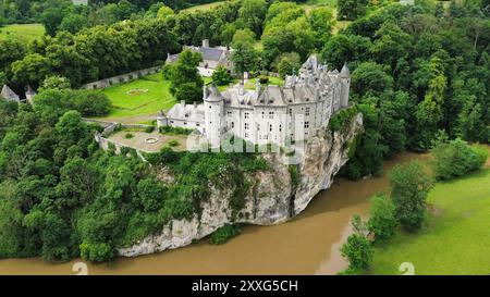 Drohnenfoto Walzin Castle Belgien europa Stockfoto
