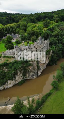Drohnenfoto Walzin Castle Belgien europa Stockfoto