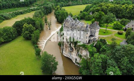Drohnenfoto Walzin Castle Belgien europa Stockfoto