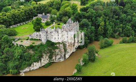 Drohnenfoto Walzin Castle Belgien europa Stockfoto