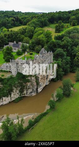 Drohnenfoto Walzin Castle Belgien europa Stockfoto