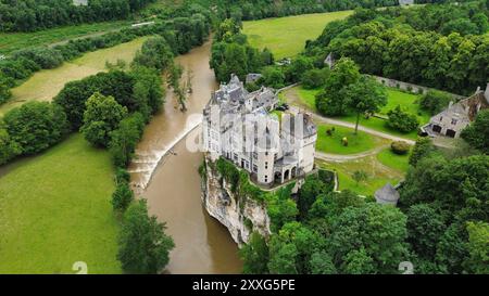 Drohnenfoto Walzin Castle Belgien europa Stockfoto