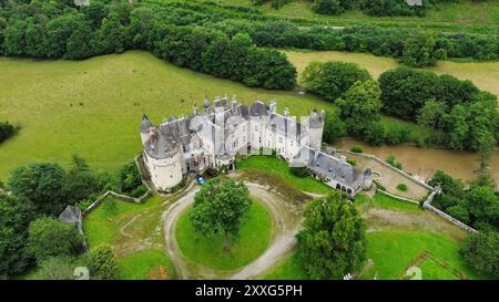 Drohnenfoto Walzin Castle Belgien europa Stockfoto