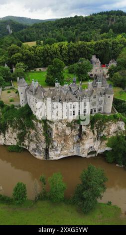 Drohnenfoto Walzin Castle Belgien europa Stockfoto