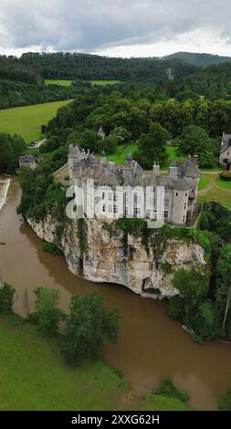 Drohnenfoto Walzin Castle Belgien europa Stockfoto