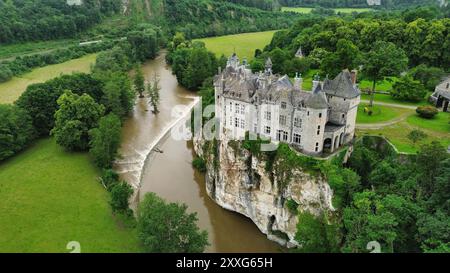 Drohnenfoto Walzin Castle Belgien europa Stockfoto