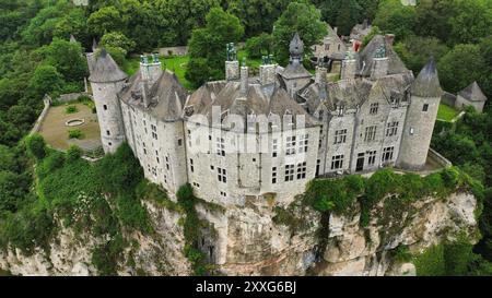 Drohnenfoto Walzin Castle Belgien europa Stockfoto