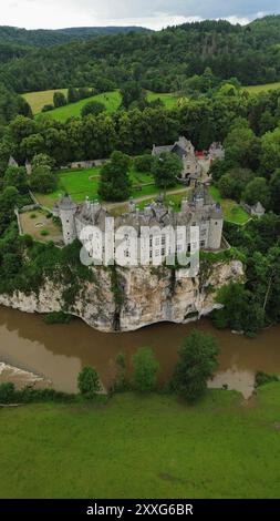 Drohnenfoto Walzin Castle Belgien europa Stockfoto