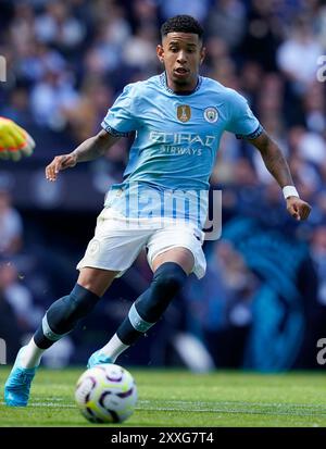 Manchester, UK. 24th Aug, 2024. S‡vio of Manchester City during the Premier League match at the Etihad Stadium, Manchester. Picture credit should read: Andrew Yates/Sportimage Credit: Sportimage Ltd/Alamy Live News Stock Photo