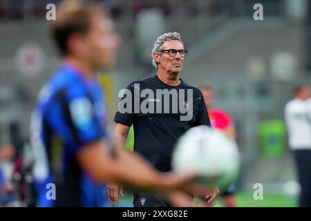 Mailand, Italien. August 2021. Luca Gotti während des Fußballspiels der Serie A zwischen Inter und Lecce im San Siro Stadion in Mailand, Norditalien - Samstag, den 24. August 2024. Sport - Fußball . (Foto: Spada/Lapresse) Credit: LaPresse/Alamy Live News Stockfoto