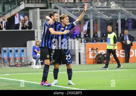 Foto Antonio Saia 24 Agosto 2024 Milano- Italia - Sport, calcio - FC Inter - US Lecce- Campionato di calcio Serie A 2024/2025 - Stadio San Siro Nel Stockfoto