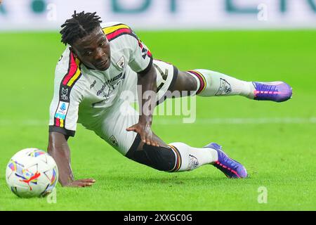 Mailand, Italien. August 2021. Lemeck Banda ( Lecce ) während des Fußballspiels der Serie A zwischen Inter und Lecce im San Siro Stadion in Mailand, Norditalien - Samstag, den 24. August 2024. Sport - Fußball . (Foto: Spada/Lapresse) Credit: LaPresse/Alamy Live News Stockfoto