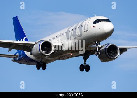 Flughafen Arlanda, nördlich von Stockholm, Schweden, samstags. Stockfoto
