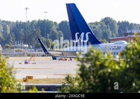 Flughafen Arlanda, nördlich von Stockholm, Schweden, samstags. Stockfoto
