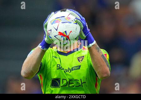 Mailand, Italien. August 2021. Wladiniro Falcone ( Lecce ) während des Fußballspiels der Serie A zwischen Inter und Lecce im San Siro Stadion in Mailand, Norditalien - Samstag, den 24. August 2024. Sport - Fußball . (Foto: Spada/Lapresse) Credit: LaPresse/Alamy Live News Stockfoto