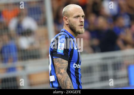 Foto Antonio Saia 24 Agosto 2024 Milano- Italia - Sport, calcio - FC Inter - US Lecce- Campionato di calcio Serie A 2024/2025 - Stadio San Siro Nel Stockfoto