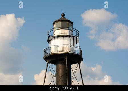 Das historische Duluth South Breakwater Inner Light, erbaut von 1900 bis 1901, in Duluth, Minnesota, USA. Stockfoto