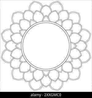 Verzierte Kreisdesign-Mandala-Vektor-Illustration. Stock Vektor