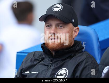 Brighton and Hove, UK. 24th Aug, 2024. Jonas Scheuermann, Brighton and Hove Albion Assistant manager during the Premier League match at the AMEX Stadium, Brighton and Hove. Picture credit should read: Paul Terry/Sportimage Credit: Sportimage Ltd/Alamy Live News Stockfoto