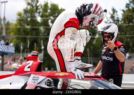 Portland, Etats Unis. August 2024. NEWGARDEN Josef (usa), Team Penske, Dallara DW12 - Chevrolet, Porträt während des Grand Prix von Portland BitNile.com, 14 Runde der NTT IndyCar Series 2024, auf dem Portland International Raceway, vom 23. Bis 25. August 2024 in Portland, USA - Foto Julien Delfosse/DPPI Credit: DPPI Media/Alamy Live News Stockfoto