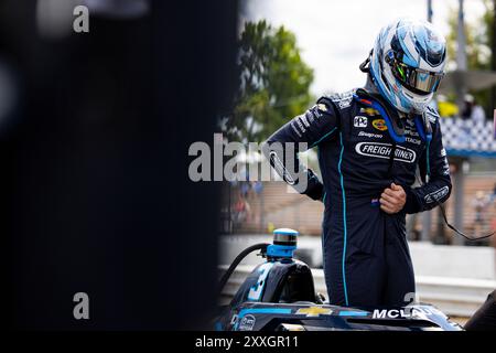 Portland, Etats Unis. August 2024. McLaughlin Scott (nzl), Team Penske, Dallara DW12 - Chevrolet, Porträt während des Grand Prix von Portland BitNile.com, 14 Runde der NTT IndyCar Series 2024, auf dem Portland International Raceway, vom 23. Bis 25. August 2024 in Portland, USA - Foto Julien Delfosse/DPPI Credit: DPPI Media/Alamy Live News Stockfoto