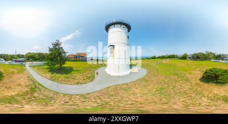 360 Grad Panorama Ansicht von 360 Äquirechteckiges Panorama East Chop Lighthouse auf Marthas Vineyard 2024