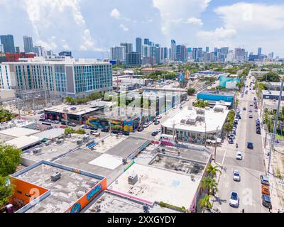 Miami, FL, USA - 22. August 2024: Wynwood, Miami Florida, USA 2024. Reisen Sie zum Kunst- und Designviertel Miamis Stockfoto