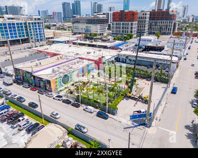 Miami, FL, USA - 22. August 2024: Geschäftsviertel Wynwood Miami, Florida, USA Stockfoto