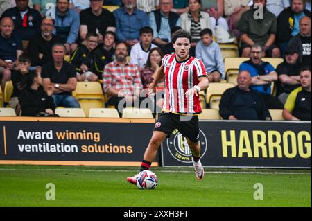 Harrogate Town spielt Sheffield United in einem Freundschaftsspiel vor der Saison am 23. Juli 2024 im Übungsstadion in Harrogate mit: Cameron Archer Where: Harrogate, Vereinigtes Königreich Wann: 23 Jul 2024 Credit: Graham Finney/WENN Stockfoto