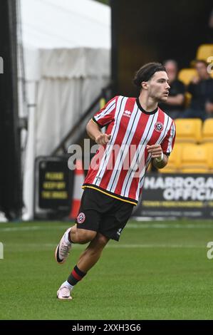 Harrogate Town spielt Sheffield United in einem Freundschaftsspiel vor der Saison am 23. Juli 2024 im Übungsstadion in Harrogate mit: Cameron Archer Where: Harrogate, Vereinigtes Königreich Wann: 23 Jul 2024 Credit: Graham Finney/WENN Stockfoto