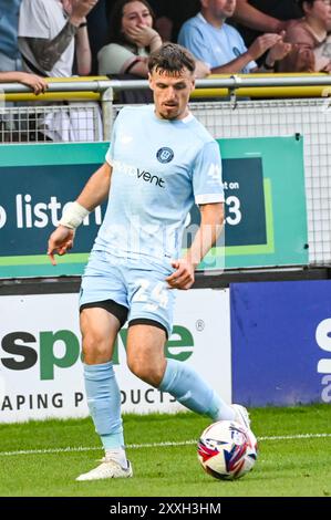 Harrogate Town spielt Sheffield United in einem Freundschaftsspiel vor der Saison im Übungsstadion in Harrogate am 23. Juli 2024 mit: Josh March Where: Harrogate, Vereinigtes Königreich Wann: 23 Jul 2024 Credit: Graham Finney/WENN Stockfoto