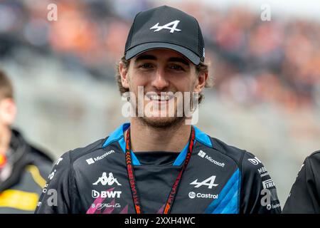 Zandvoort, Netherlands, 24th Aug 2024, Jack Doohan, The reserve driver for the Alpine team attending qualifying, round 15 of the 2024 Formula 1 championship. Credit: Michael Potts/Alamy Live News Stock Photo