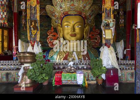 Buddha-Statue in einem Kloster in Ladakh, Indien, Asien Stockfoto