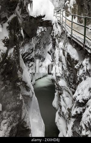 Breitachklamm im Winter Stockfoto