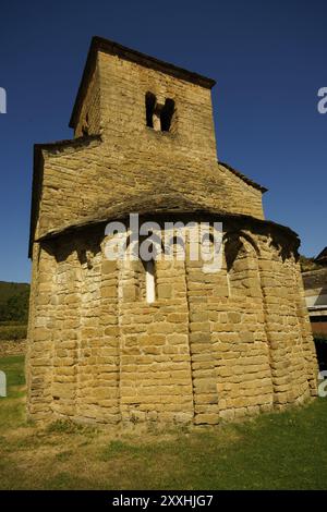 Iglesia de San Caprasio (s.. XI) . Santa Cruz de la Seros.Huesca.Cordillera pirenaica.Navarra.Espana Stockfoto