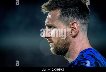 Lionel Messi im Monumental Stadium. Argentinische Fußballmannschaft Stockfoto