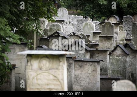 Cementerio Remuh, siglo XVI, nucleo Medieval de Kazimierz, Centro historico de los judios, Cracovia, Polonien, Osteuropa Stockfoto