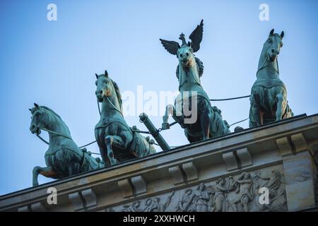 Quadriga des Brandenburger Tors in Berlin Stockfoto