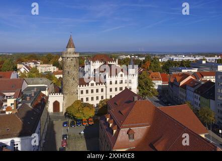 Bautzen Wendischer Turm in der Oberlausitz, Stadt Bautzen mit Wendischturm in der Oberlausitz, Deutschland, Europa Stockfoto