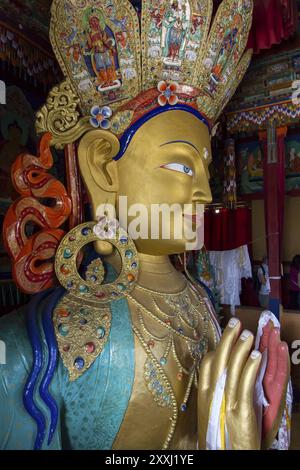 Buddha-Statue in einem Kloster in Ladakh, Indien, Asien Stockfoto