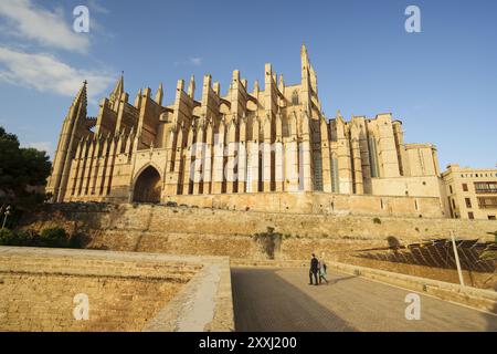 Kathedrale von Mallorca, 13. Jahrhundert, historisch-künstlerisches Denkmal, Palma, mallorca, balearen, spanien Stockfoto