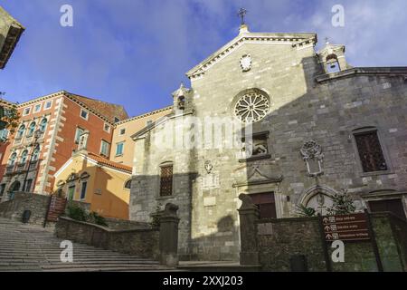 Iglesia parroquial de la beata virgen Maria, Siglos XI-XVIII, Labin (Albona), Halbinsel Istrien, Croacia Stockfoto