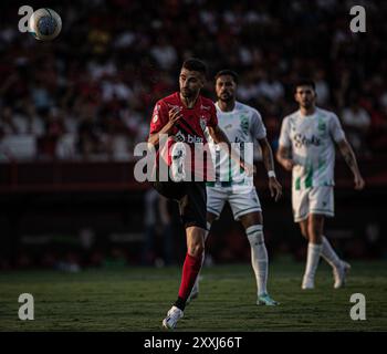 GO - GOIANIA - 08/24/2024 - BRASILIANER A 2024, ATLETICO-GO x JUVENTUDE - Jorginho Spieler von Atletico-GO während des Spiels gegen Juventude im Antonio Accioly Stadion für die brasilianische A 2024 Meisterschaft. Foto: Isabela Azine/AGIF (Foto: Isabela Azine/AGIF/SIPA USA) Stockfoto