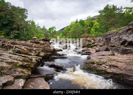 Die Fälle von Dochart in Killin, Perthsire, Schottland, Großbritannien. Stockfoto