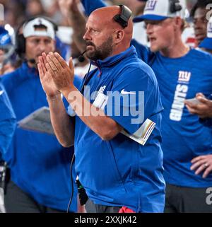 East Rutherford, New Jersey, USA. August 2024. New York Giants Cheftrainer Brian Daboll gegen die New York Jets während eines Spiels vor der Saison im MetLife Stadium in East Rutherford, New Jersey. Duncan Williams/CSM Credit: CAL Sport Media/Alamy Live News Stockfoto