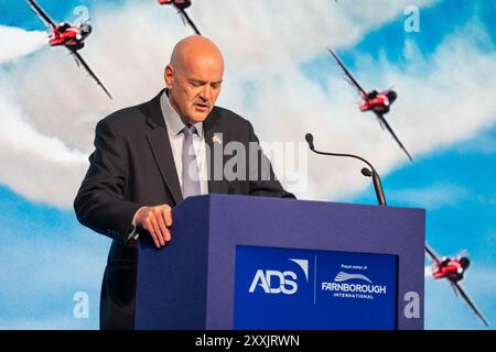 Farnborough, Hampshire - 24. Juli 2024: Farnborough International Airshow Mittwoch Kevin Craven CEO ADS Group Stockfoto