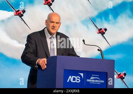 Farnborough, Hampshire - 24. Juli 2024: Farnborough International Airshow Mittwoch Kevin Craven CEO ADS Group Stockfoto