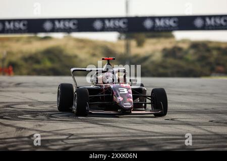 Zandvoort, Pays Bas. August 2024. 03 LOVINFOSSE Lola (fra), Rodin Motorsport, Tatuus F4-T-421, Action während der 4. Runde der F1 Academy 2024 vom 23. Bis 25. August 2024 auf dem Circuit Zandvoort, in Zandvoort, Niederlande - Foto Xavi Bonilla/DPPI Credit: DPPI Media/Alamy Live News Stockfoto