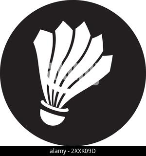 Shuttlecock Badminton Icon Vektor Illustration Logo Design Stock Vektor