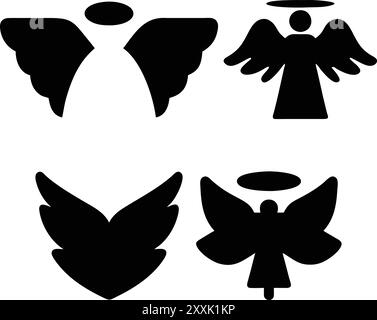 angel Wings Silhouette Stock Vektor